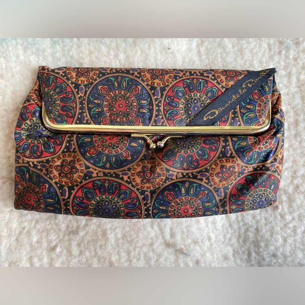 Vintage Petit Oscar De La Renta  Paisley Patterned Make-up/toiletries Bag